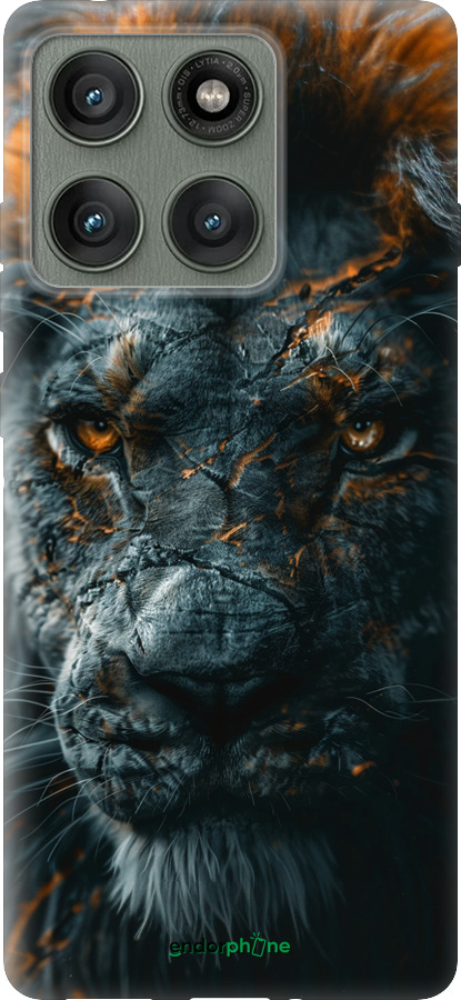 Силиконовый чехол Пламенный лев для Motorola Edge 60 Pro 5G - 6153u-4020 изображение 