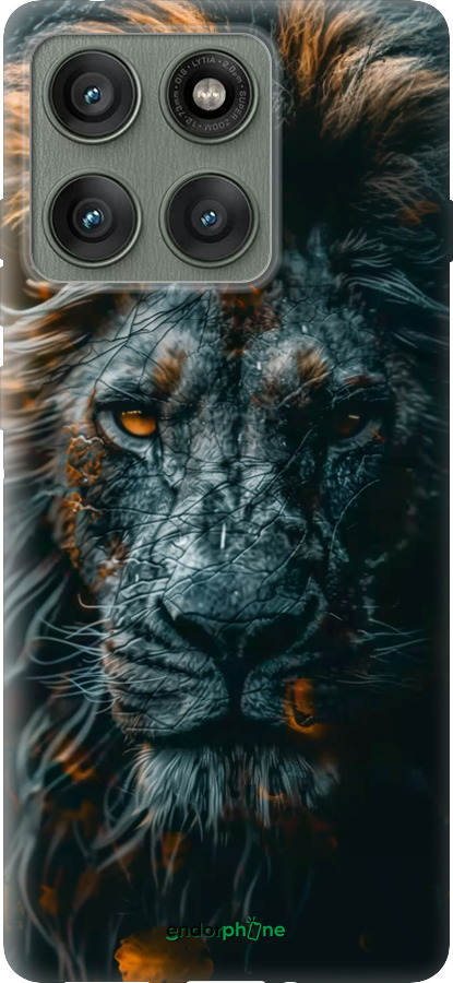 Силиконовый чехол Лев в сумерках для Motorola Edge 60 Pro 5G - 6154u-4020 изображение 