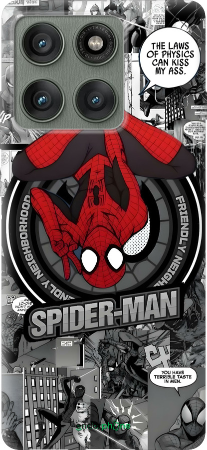 Силиконовый чехол Человек паук для Motorola Edge 60 Pro 5G - 6279u-4020 изображение 