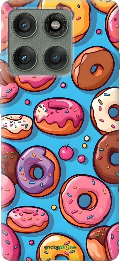 Силиконовый чехол Пончики для Motorola Edge 60 Pro 5G - 6318u-4020 изображение 