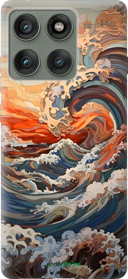 Силіконовий чехол Арт хвилі для Motorola Edge 60 Pro 5G - 6324u-4020 изображение 
