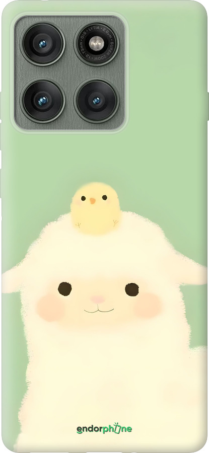 Силиконовый чехол Барашек и ципленок для Motorola Edge 60 Pro 5G - 6369u-4020 изображение 