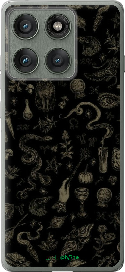Силиконовый чехол Мистический коллаж с травами и магическими символами для Motorola Edge 60 Pro 5G - 6428u-4020 изображение 