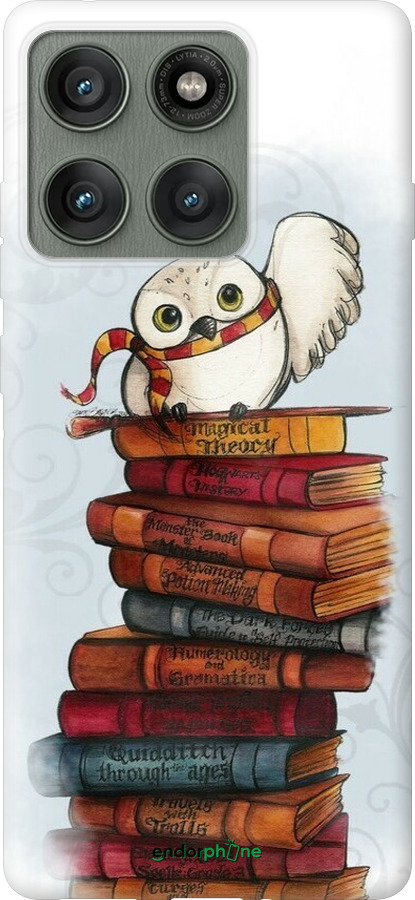 Силиконовый чехол Сова и книги для Motorola Edge 60 Pro 5G - 6436u-4020 изображение 