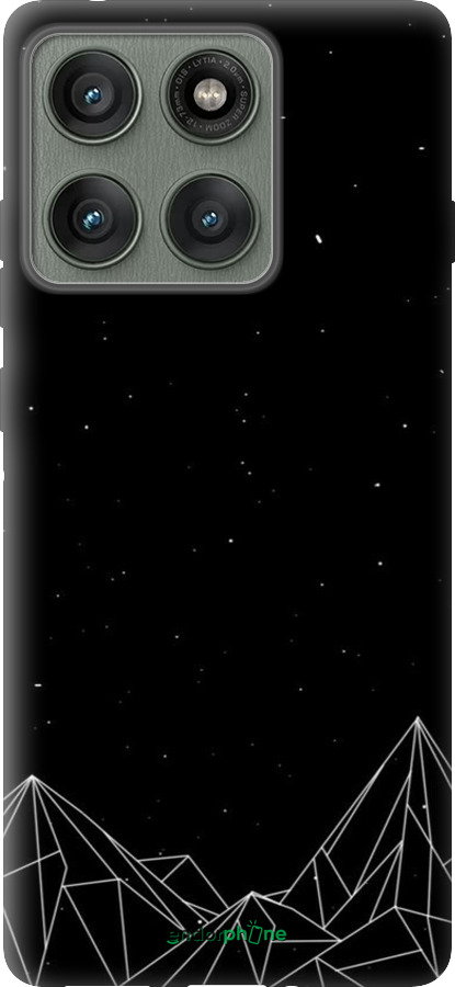 Силиконовый чехол Черно белые абстрактные горы для Motorola Edge 60 Pro 5G - 6437u-4020 изображение 
