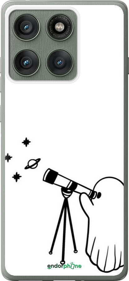 Силиконовый чехол Привидение астроном для Motorola Edge 60 Pro 5G - 6444u-4020 изображение 