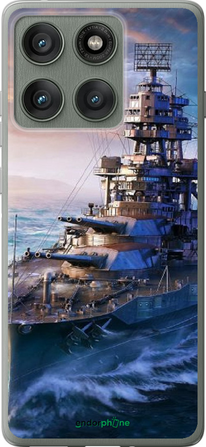 Силіконовий чехол Військовий корабель, world of tanks, wargaming для Motorola Edge 60 Pro 5G - 6461u-4020 изображение 