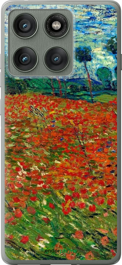 Силиконовый чехол Винсент Ван Гог-Маковое поле для Motorola Edge 60 Pro 5G - 6466u-4020 изображение 