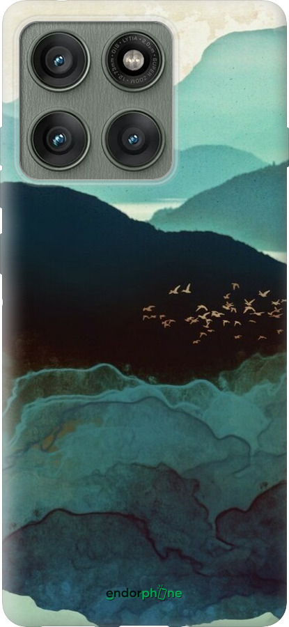 Силиконовый чехол С изображением гор Индиго для Motorola Edge 60 Pro 5G - 6484u-4020 изображение 