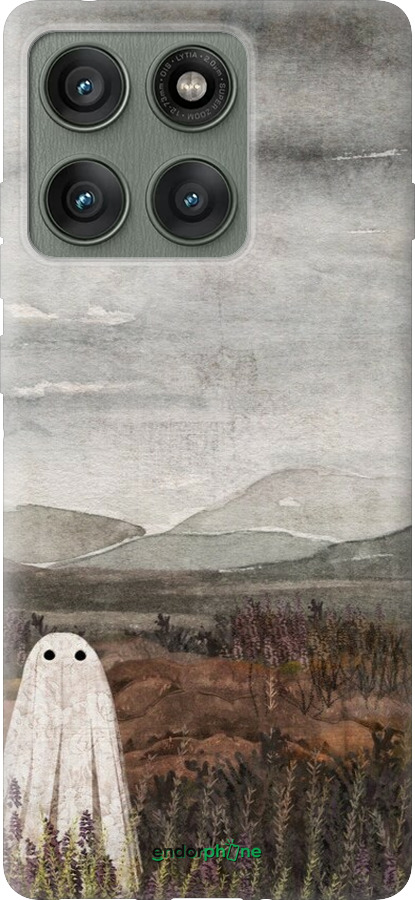 Силиконовый чехол Одинокий призрак на фоне гор для Motorola Edge 60 Pro 5G - 6486u-4020 изображение 