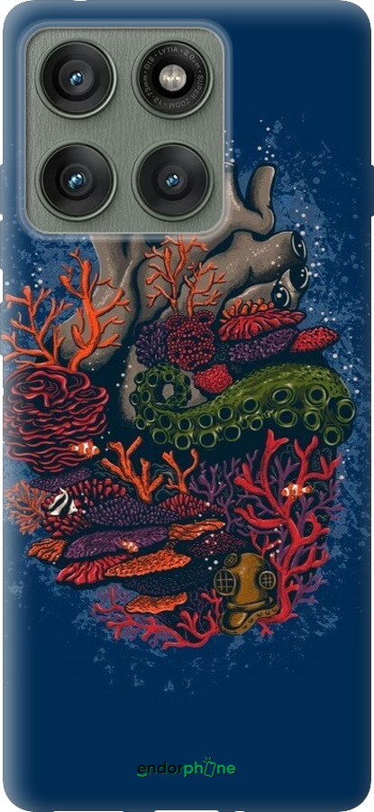 Силиконовый чехол Сердце моря для Motorola Edge 60 Pro 5G - 6506u-4020 изображение 