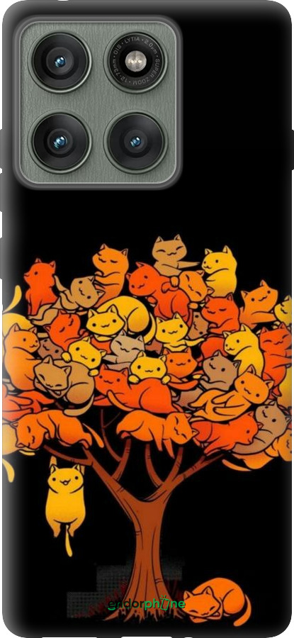 Силиконовый чехол Дерево и котики для Motorola Edge 60 Pro 5G - 6516u-4020 изображение 