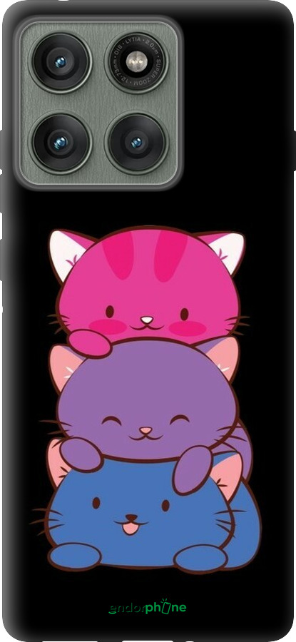 Силиконовый чехол Милые кошки для Motorola Edge 60 Pro 5G - 6518u-4020 изображение 