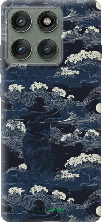 Силиконовый чехол Морская тематика в стиле арт-деко для Motorola Edge 60 Pro 5G - 6520u-4020 изображение 
