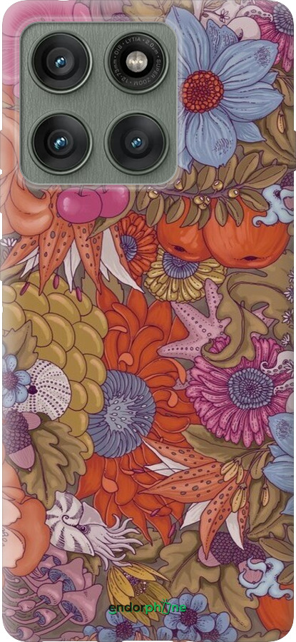 Силіконовий чехол Абстрактні  квіти для Motorola Edge 60 Pro 5G - 6526u-4020 изображение 