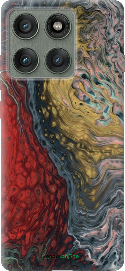 Силиконовый чехол С изображением абстрактной живописи для Motorola Edge 60 Pro 5G - 6530u-4020 изображение 