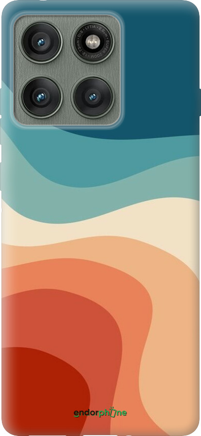 Силиконовый чехол В стиле ретро с волнами для Motorola Edge 60 Pro 5G - 6531u-4020 изображение 