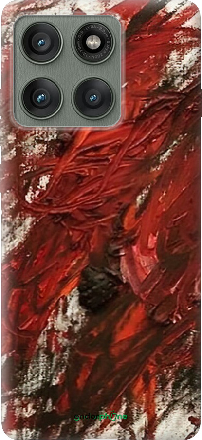 Силиконовый чехол Абстрактная композиция в красных тонах для Motorola Edge 60 Pro 5G - 6541u-4020 изображение 