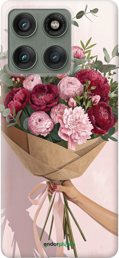 Силіконовий чехол Півонії 1 для Motorola Edge 60 Pro 5G - 6705u-4020 изображение 