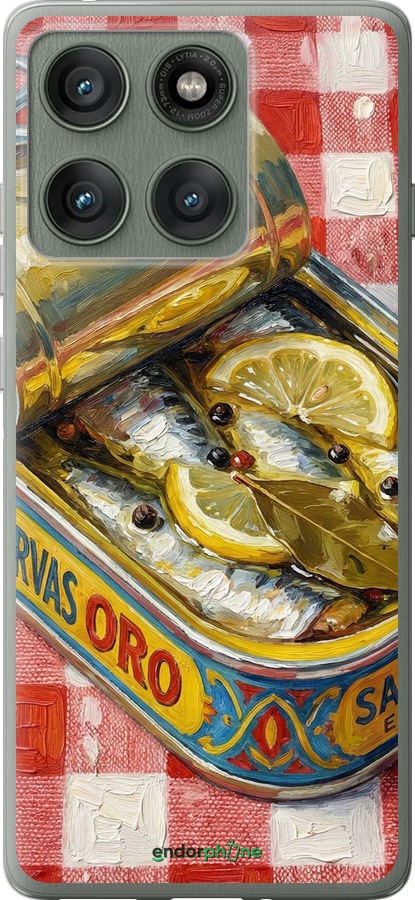 Силиконовый чехол Vintage Sardine Tin Phone для Motorola Edge 60 Pro 5G - 6772u-4020 изображение 