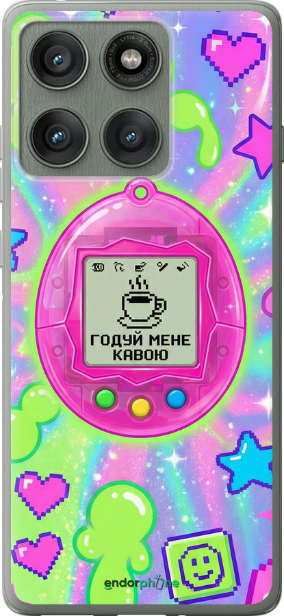 Силиконовый чехол Y2K Aesthetic Retro Pet: Годуй мене кавою для Motorola Edge 60 Pro 5G - 6784u-4020 изображение 
