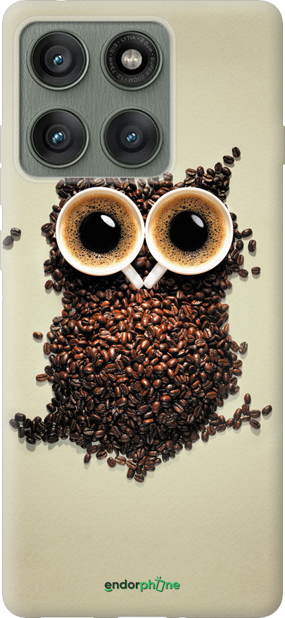 Силіконовий чехол Сова з кави для Motorola Edge 60 Pro 5G - 777u-4020 изображение 
