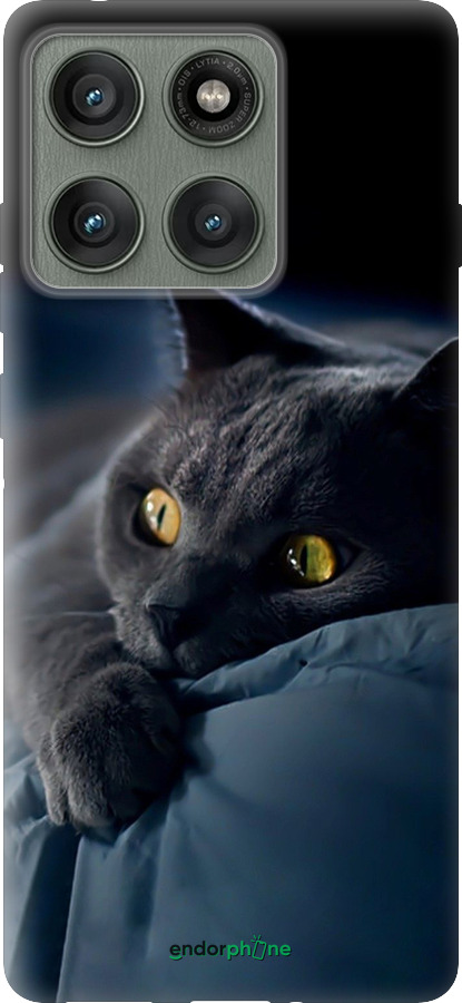 Силиконовый чехол Дымчатый кот для Motorola Edge 60 Pro 5G - 825u-4020 изображение 