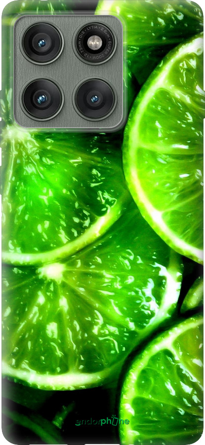 Силіконовий чехол Зелені часточки лимона для Motorola Edge 60 Pro 5G - 852u-4020 изображение 