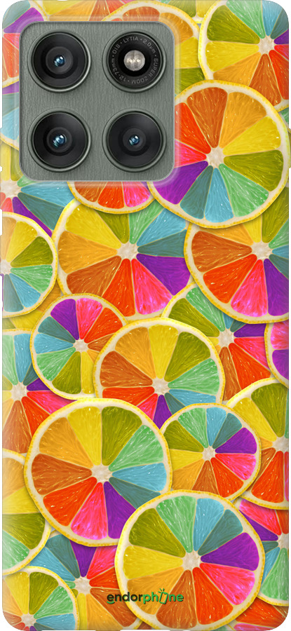 Силиконовый чехол Разноцветные дольки лимона для Motorola Edge 60 Pro 5G - 861u-4020 изображение 