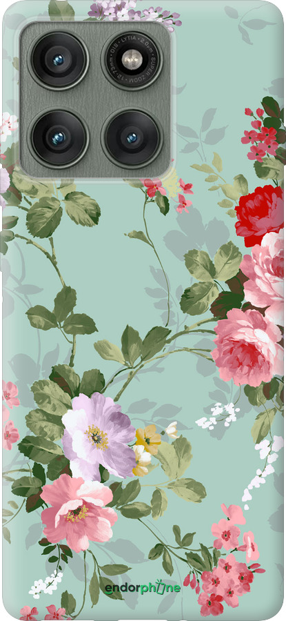 Силиконовый чехол Цветочные обои 2 для Motorola Edge 60 Pro 5G - 862u-4020 изображение 
