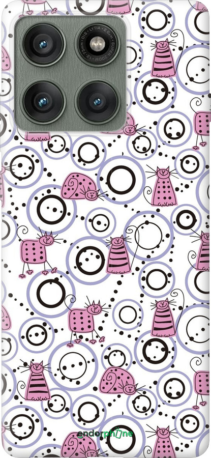 Силиконовый чехол Смешные коты для Motorola Edge 60 Pro 5G - 907u-4020 изображение 