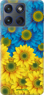 Силиконовый чехол Жёлто-голубые цветы для Motorola EDGE 70 - 1048u-4219 изображение 