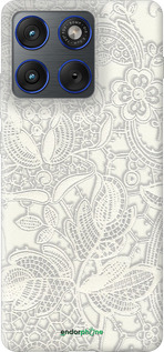 Силиконовый чехол Белое кружево для Motorola EDGE 70 - 4383u-4219 изображение 