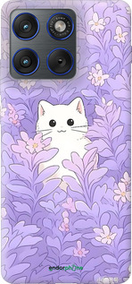 Силиконовый чехол Котик в цветах для Motorola EDGE 70 - 6390u-4219 изображение 