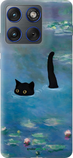 Силиконовый чехол С изображением кота и водяной лилии Monet для Motorola EDGE 70 - 6519u-4219 изображение 