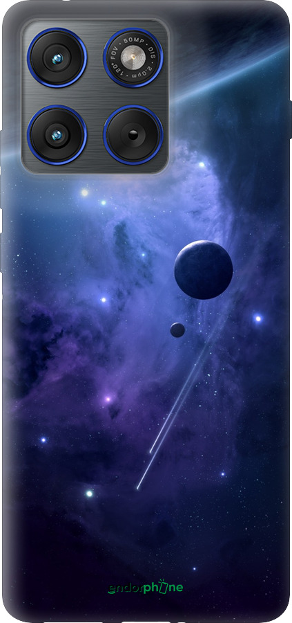 Силиконовый чехол Планеты в синем космосе для Motorola EDGE 70 - 171u-4219 изображение 