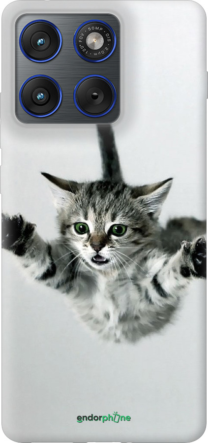Силиконовый чехол Летящий котёнок для Motorola EDGE 70 - 2322u-4219 изображение 