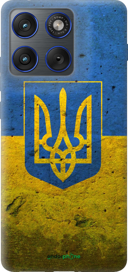 Силиконовый чехол Флаг и герб Украины 2 для Motorola EDGE 70 - 378u-4219 изображение 