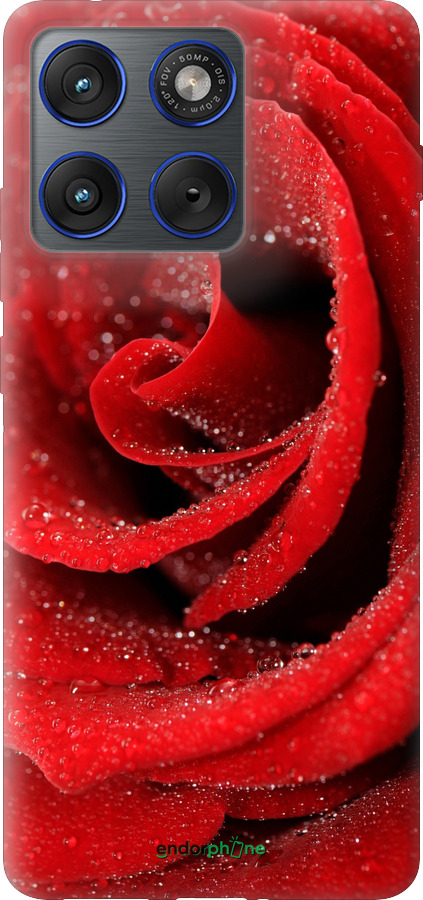 Силиконовый чехол Красная роза для Motorola EDGE 70 - 529u-4219 изображение 