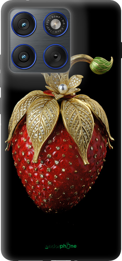 Силиконовый чехол Клубника v3 для Motorola EDGE 70 - 5638u-4219 изображение 