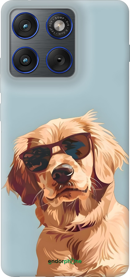 Силиконовый чехол Пес в очках для Motorola EDGE 70 - 6381u-4219 изображение 