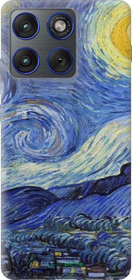 Силіконовий чехол «Зоряна ніч» Вінсента Ван Гога для Motorola EDGE 70 - 6433u-4219 изображение 