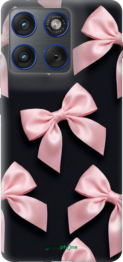 Силиконовый чехол Coquette Ribbons Dark Coquette для Motorola EDGE 70 - 6767u-4219 изображение 