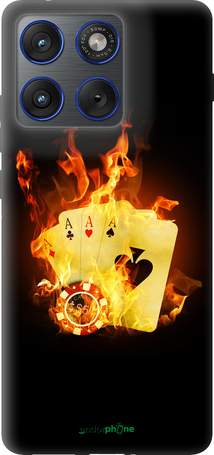 Силиконовый чехол Горящие карты для Motorola EDGE 70 - 839u-4219 изображение 