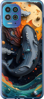 Силиконовый чехол Кит в космосе для Motorola Edge S - 6328u-2860 изображение 