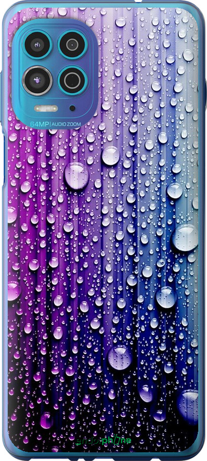 

Силіконовий чохол "Краплини води" для Motorola G100, Синій