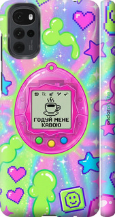3D пластиковый матовый чехол Y2K Aesthetic Retro Pet: Годуй мене кавою для Motorola G22 - 6784m-2681 изображение 