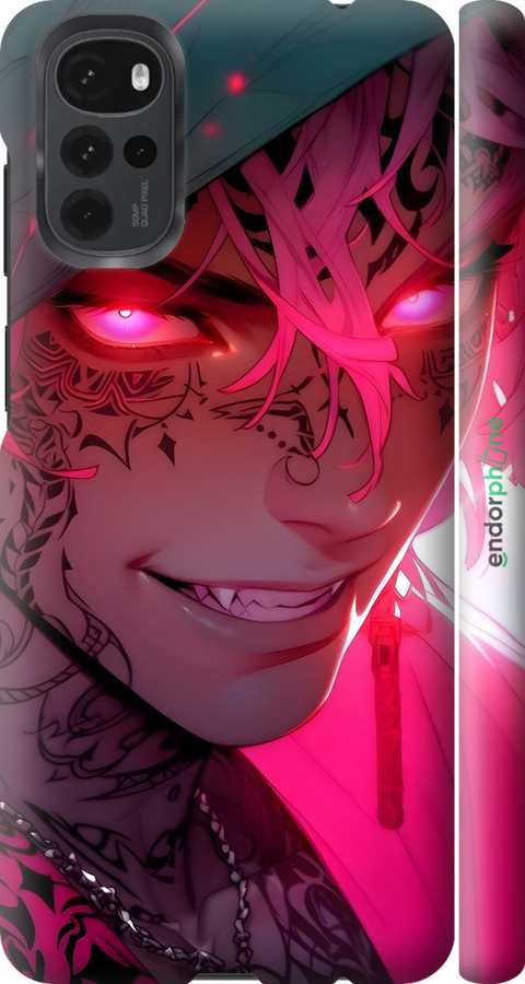 3D пластиковий матовий чехол Аніме демон 3 для Motorola G22 - 6313m-2681 изображение 