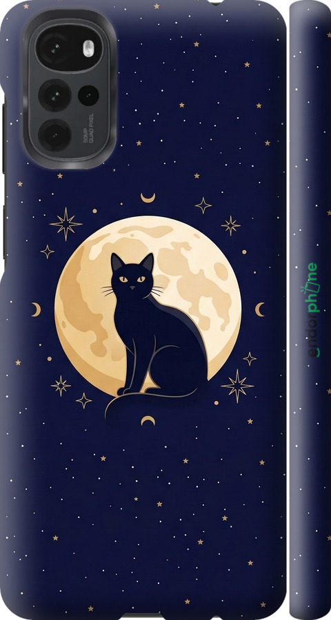 3D пластиковий матовий чехол Cute Cat Celestial/Witchy для Motorola G22 - 6787m-2681 изображение 
