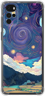 Силіконовий протиударний с посиленими кутами чехол Креативний арт для Motorola G22 - 6322sp-2681 изображение 
